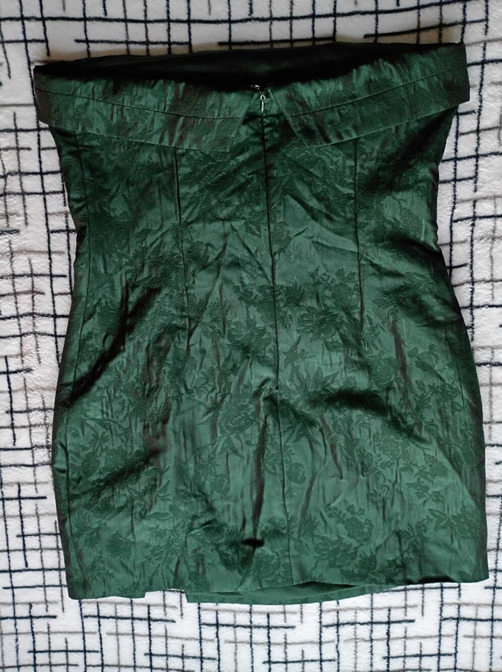 Altar'd State Size Medium Green Jacquard Tube Top Mini Dress BRAND NEW - Picture 2 of 7